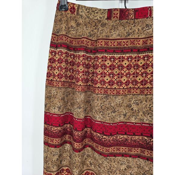 Intriguing Threads Women's Multicolor Elastic Waist Acetate Maxi Skirt Size 4 - Picture 2 of 4
